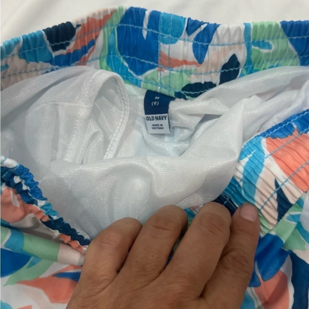 Old Navy Kids NEW Tropical Swim Trunks Blue Green size 8